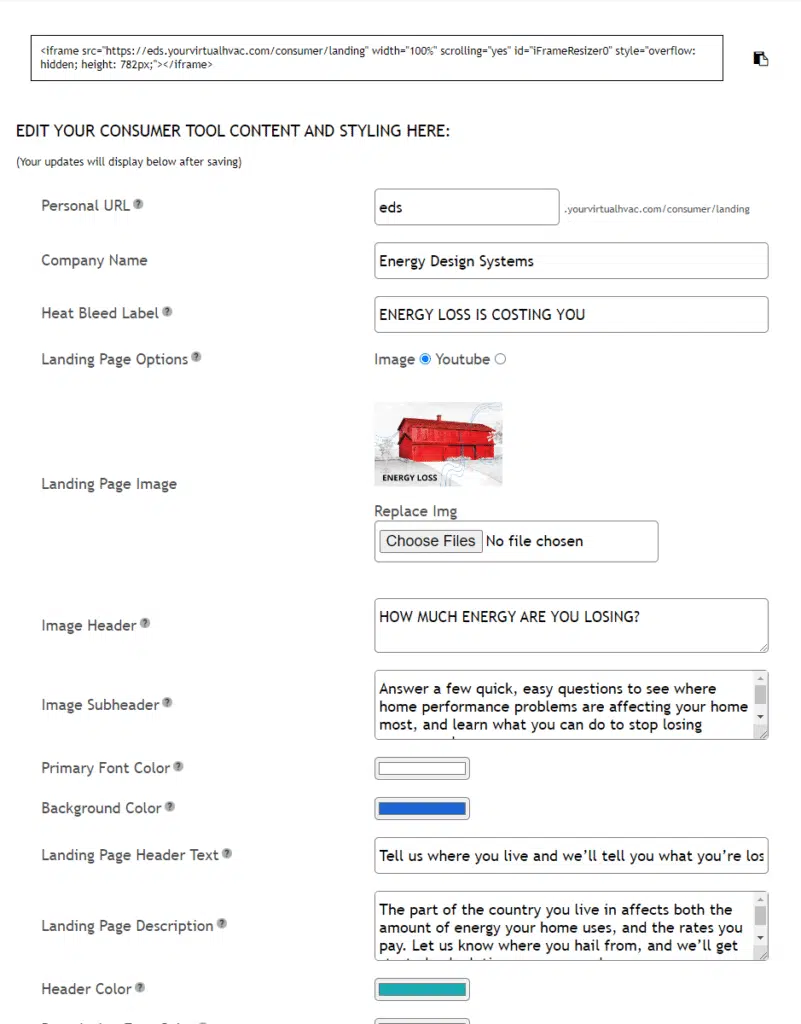 HVAC Consumer Lead Generation Tool